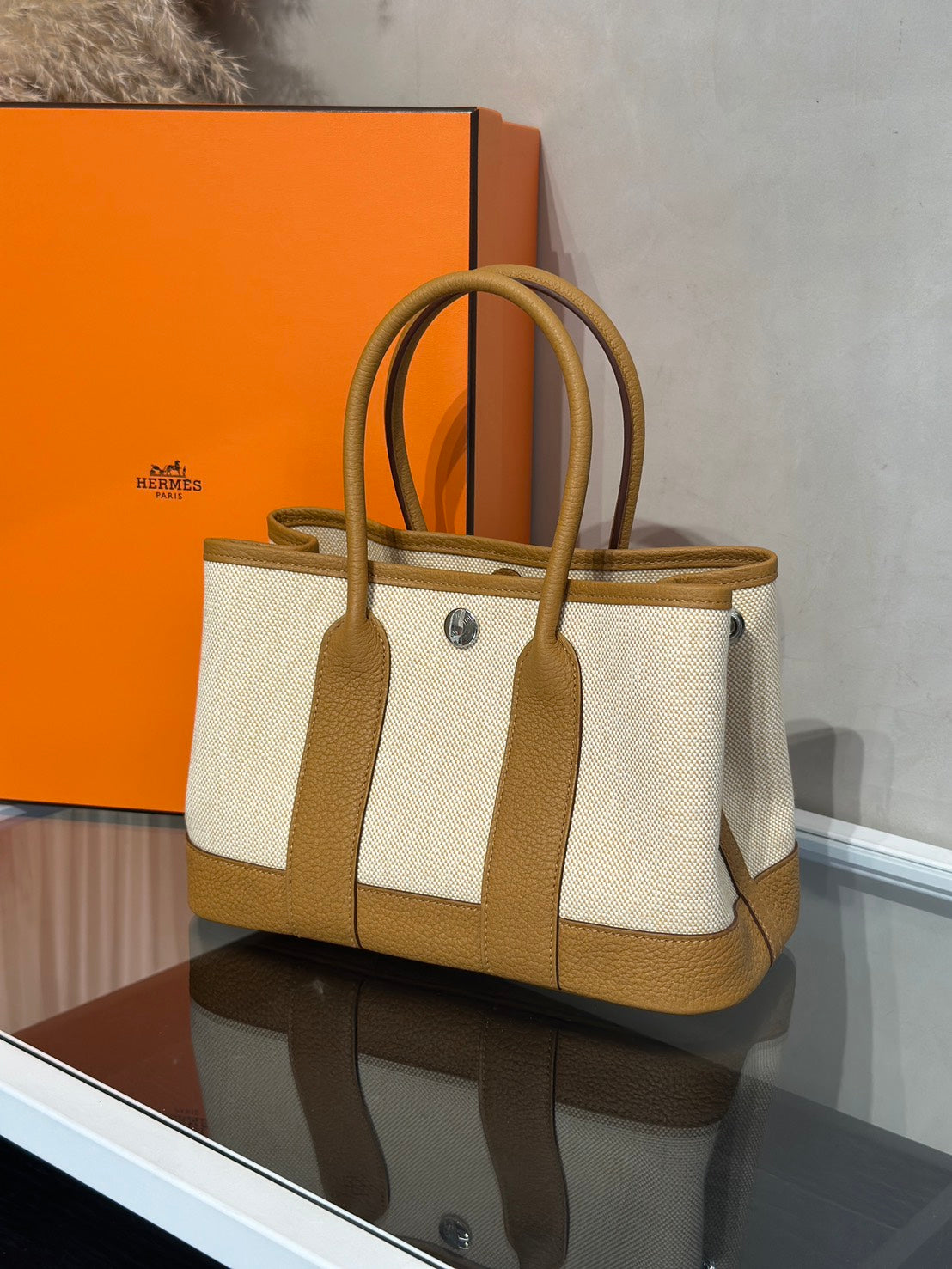 HERMES Mini Garden Party - Sesame 2S 帆布芝麻 G