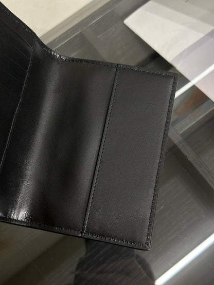 BOTTEGA VENETA Cassette經典編織護照夾 - 黑