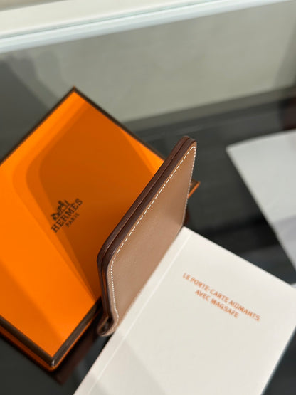 HERMES 磁吸式卡片支撐架 - 金棕