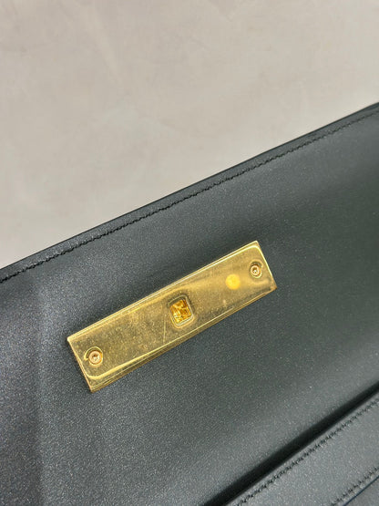 YSL 曼哈頓單肩包 - 中號墨綠
