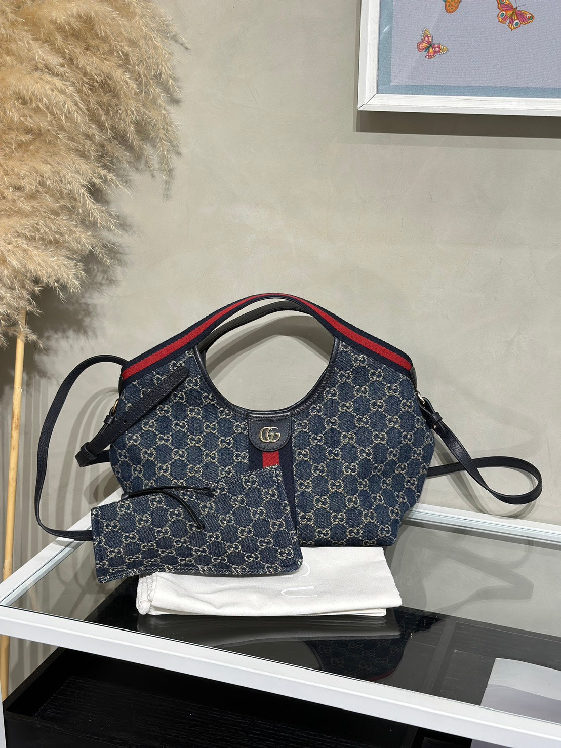 GUCCI Giglio托特包 - 小號藍