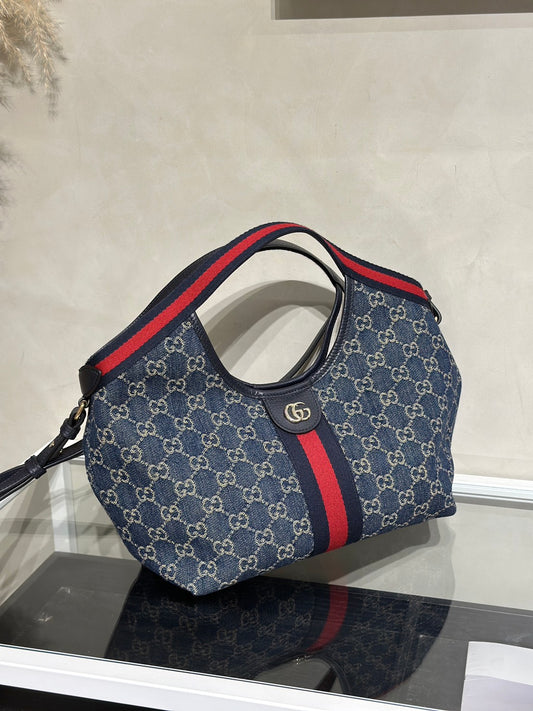 GUCCI Giglio托特包 - 小號藍
