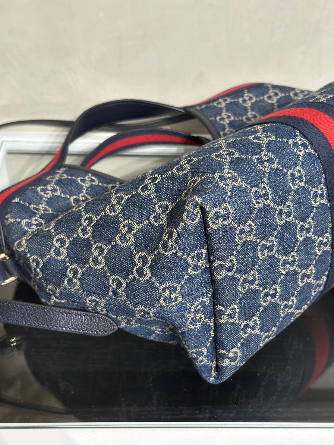 GUCCI Giglio托特包 - 小號藍