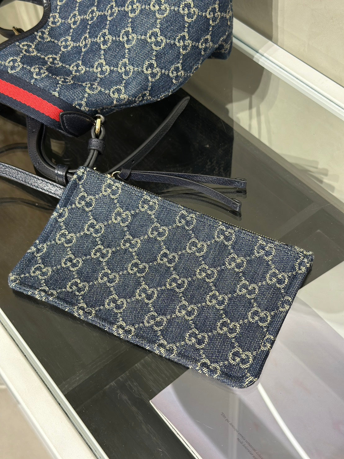 GUCCI Giglio托特包 - 小號藍