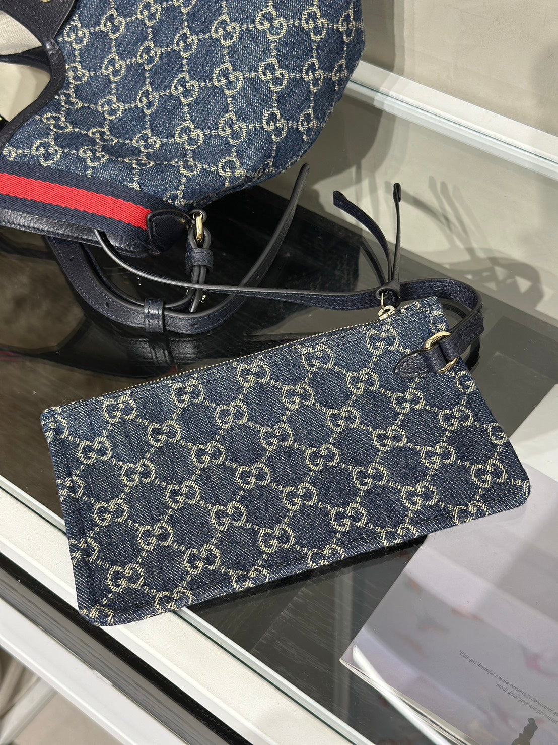 GUCCI Giglio托特包 - 小號藍