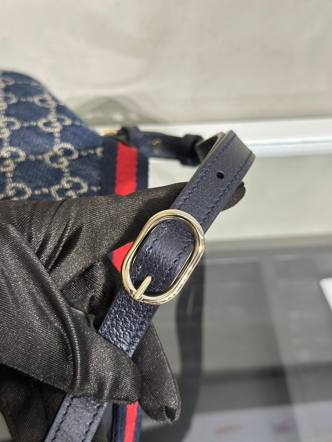 GUCCI Giglio托特包 - 小號藍