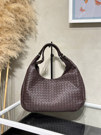 BOTTEGA VENETA Intrecciato Campana單肩包 -咖啡棕
