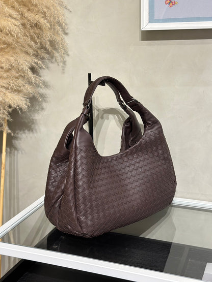 BOTTEGA VENETA Intrecciato Campana單肩包 -咖啡棕