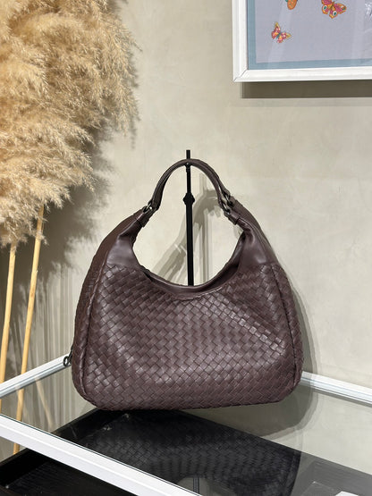 BOTTEGA VENETA Intrecciato Campana單肩包 -咖啡棕