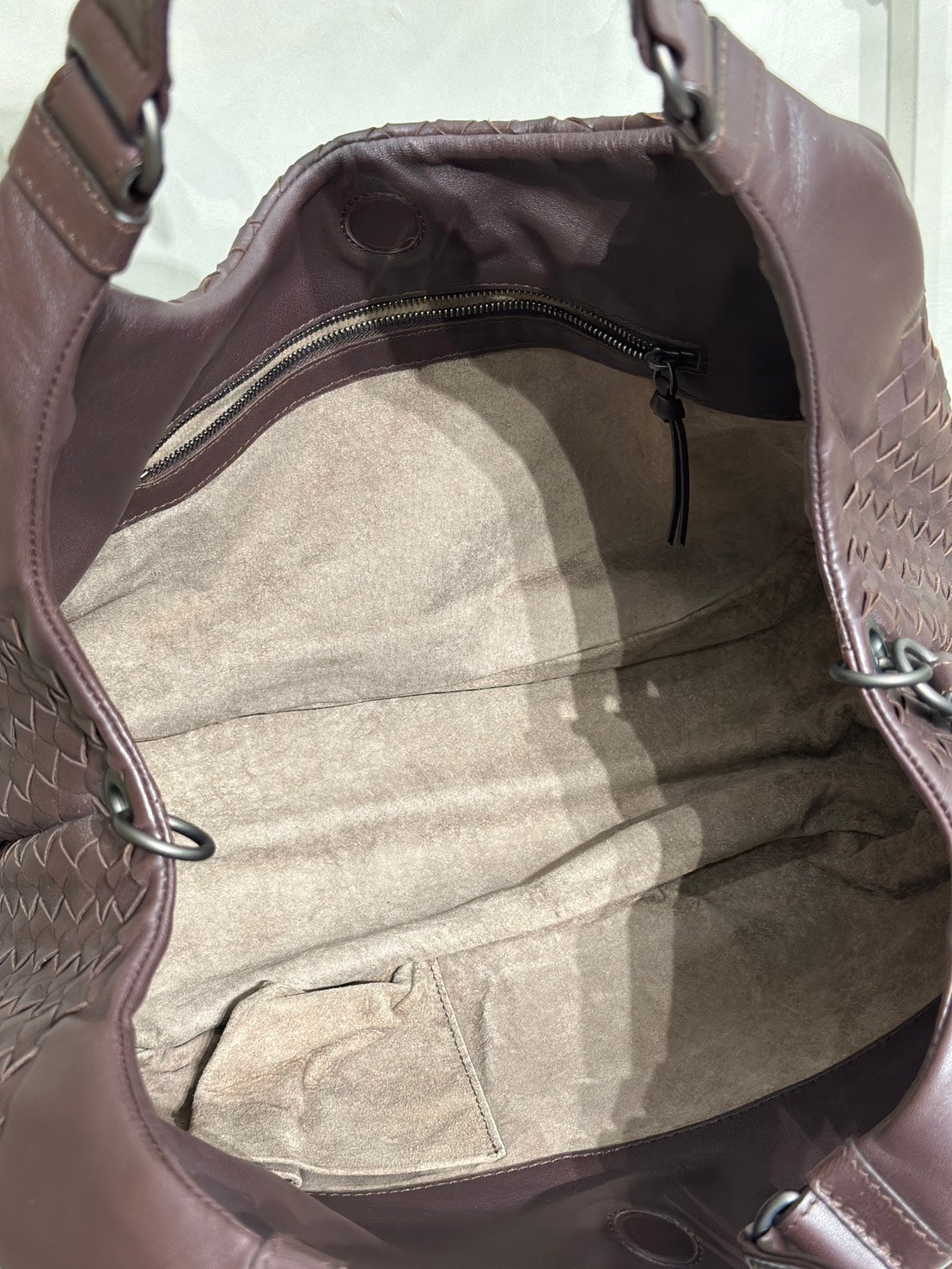 BOTTEGA VENETA Intrecciato Campana單肩包 -咖啡棕