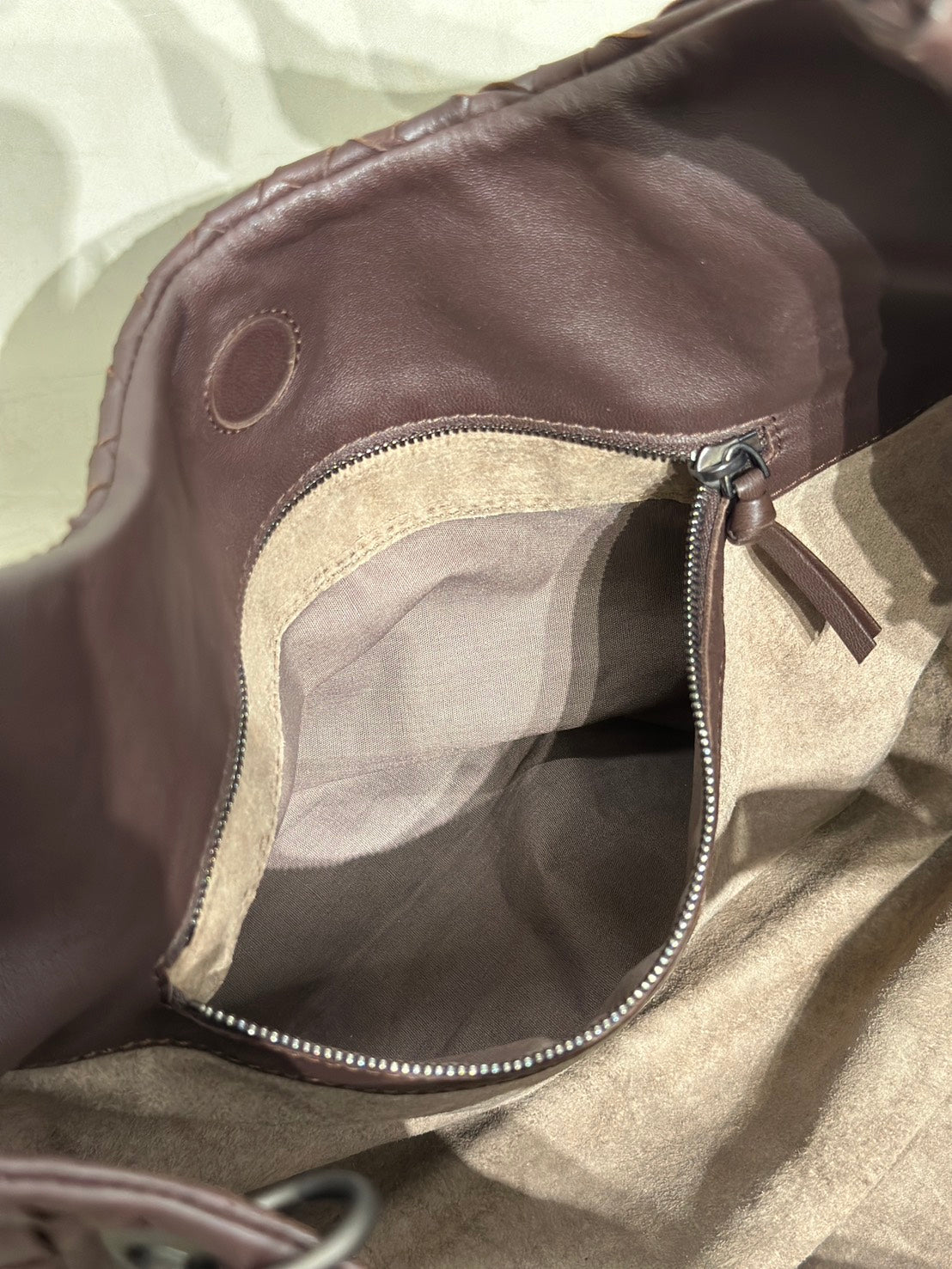 BOTTEGA VENETA Intrecciato Campana單肩包 -咖啡棕