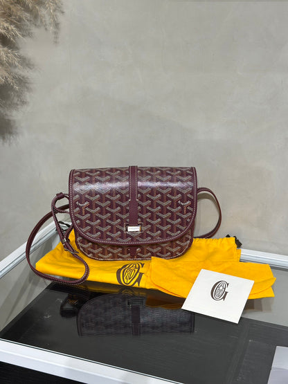 GOYARD Belvedere 郵差包 - 小號酒紅
