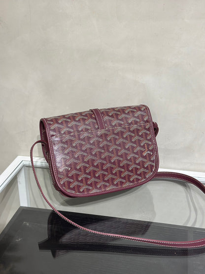 GOYARD Belvedere 郵差包 - 小號酒紅