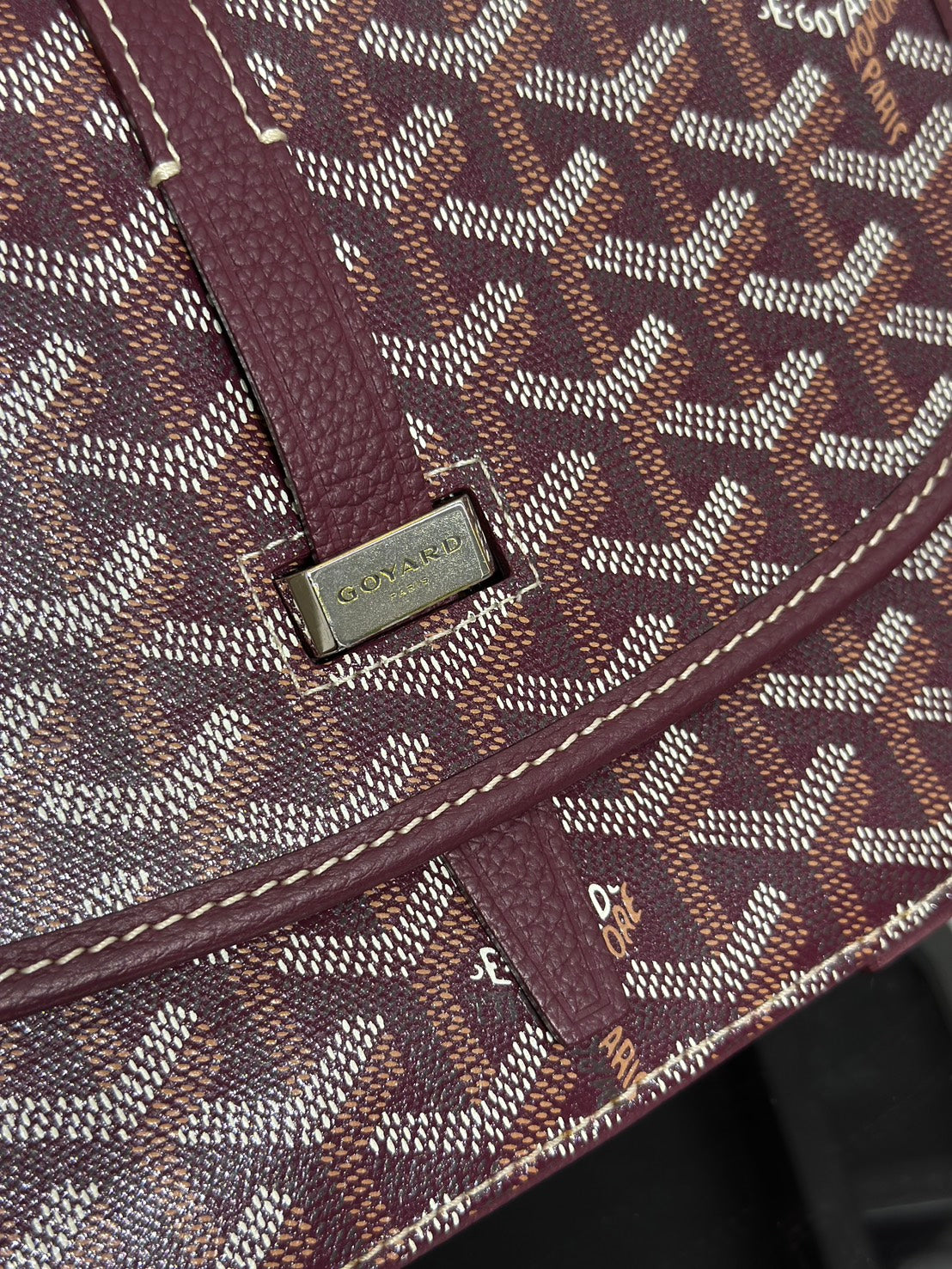 GOYARD Belvedere 郵差包 - 小號酒紅