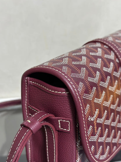 GOYARD Belvedere 郵差包 - 小號酒紅