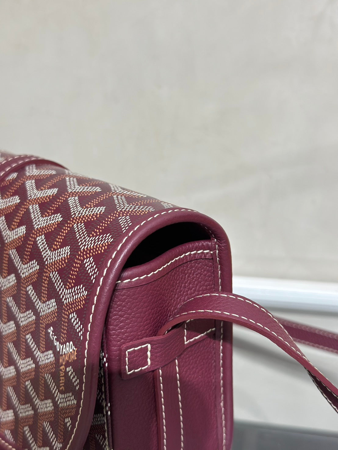 GOYARD Belvedere 郵差包 - 小號酒紅