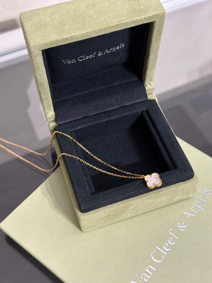 Van Cleef & Arpels 白珍珠母貝18K金項鍊 - sweet Alhambra