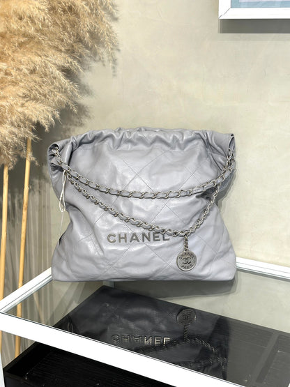 CHANEL 22 Bag - 中號灰銀
