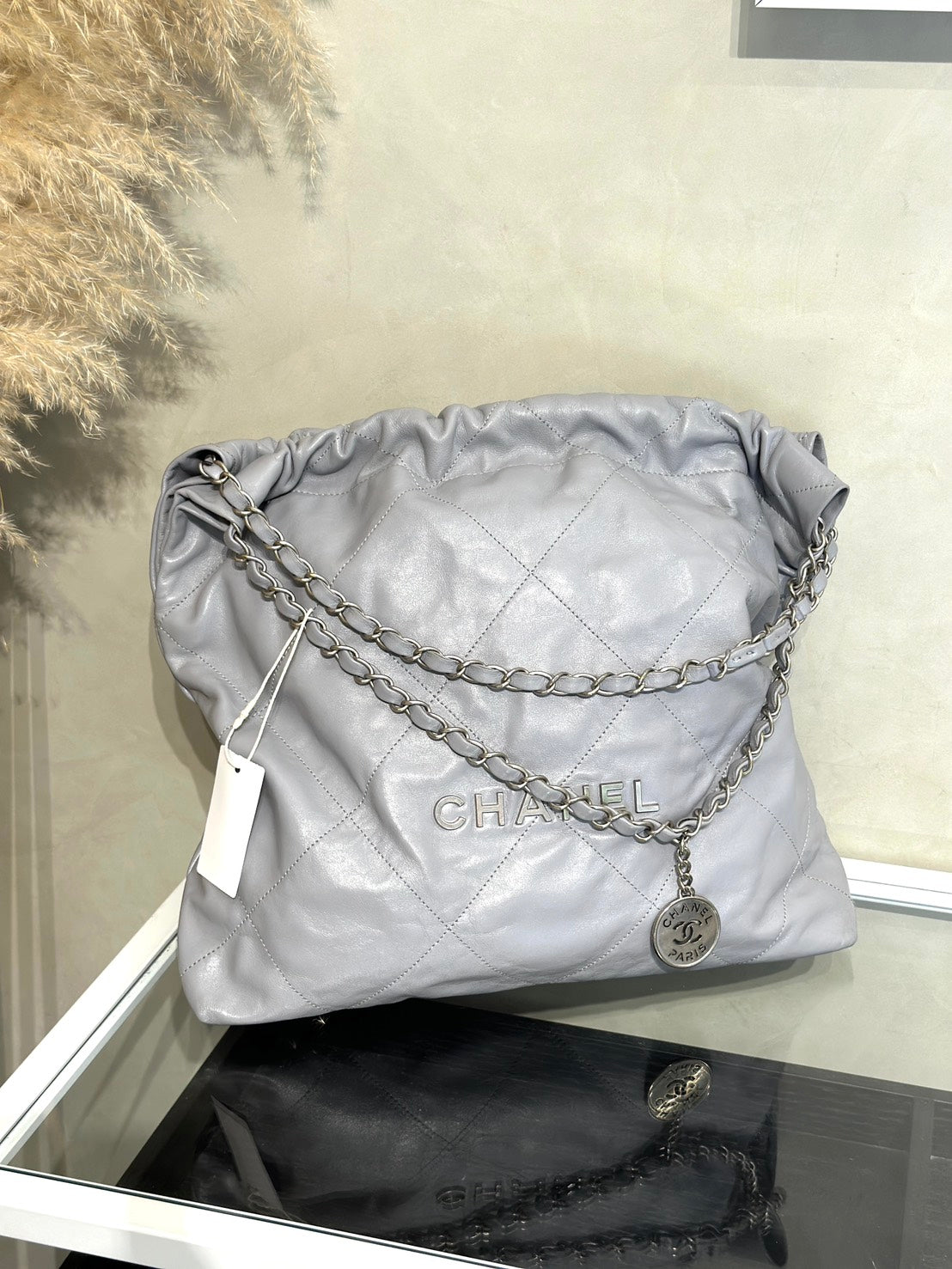 CHANEL 22 Bag - 中號灰銀