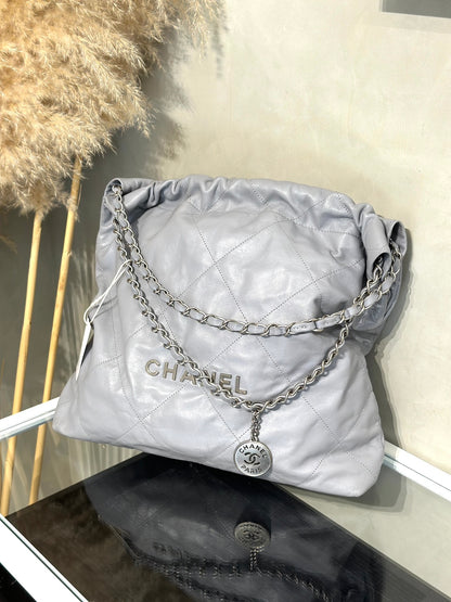 CHANEL 22 Bag - 中號灰銀