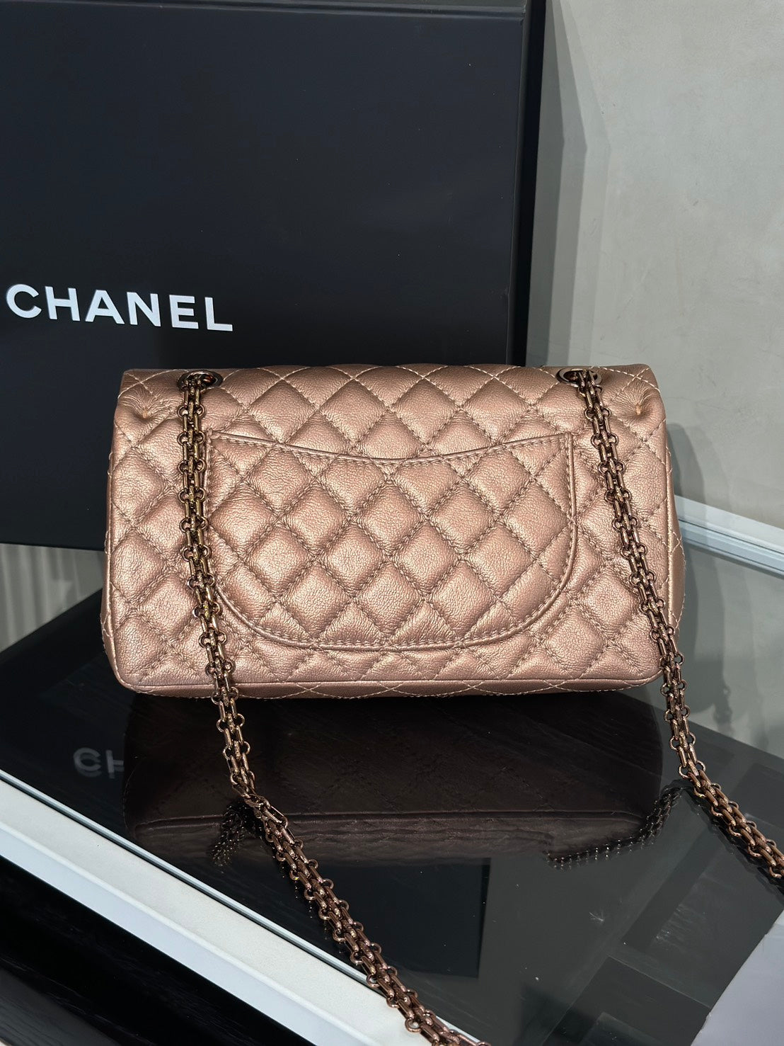 CHANEL 2.55經典口蓋包 24 - 玫瑰金