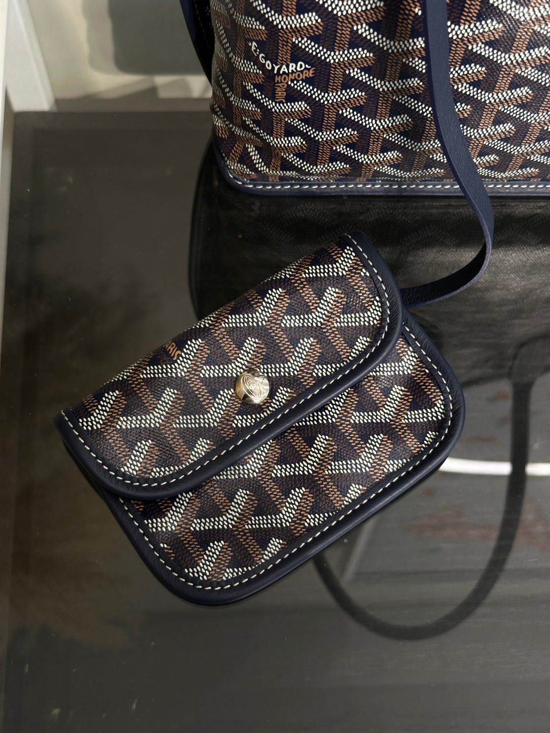 GOYARD Anjou Mini Tote - 深藍