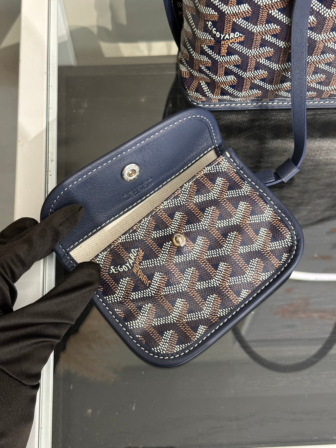 GOYARD Anjou Mini Tote - 深藍