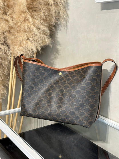 CELINE Soft Shopper單肩包 - 棕