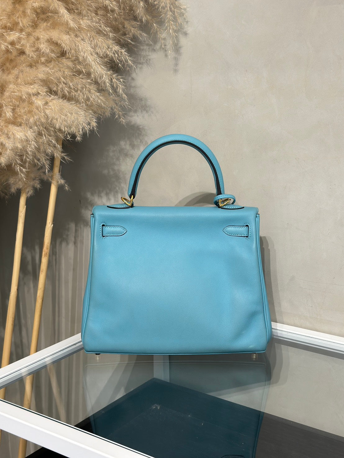 HERMES Kelly 25 - Bleu Atoll 3P 馬卡龍藍金 T