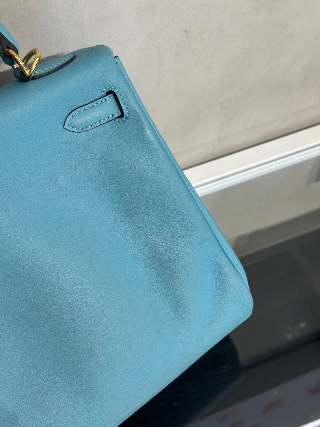 HERMES Kelly 25 - Bleu Atoll 3P 馬卡龍藍金 T