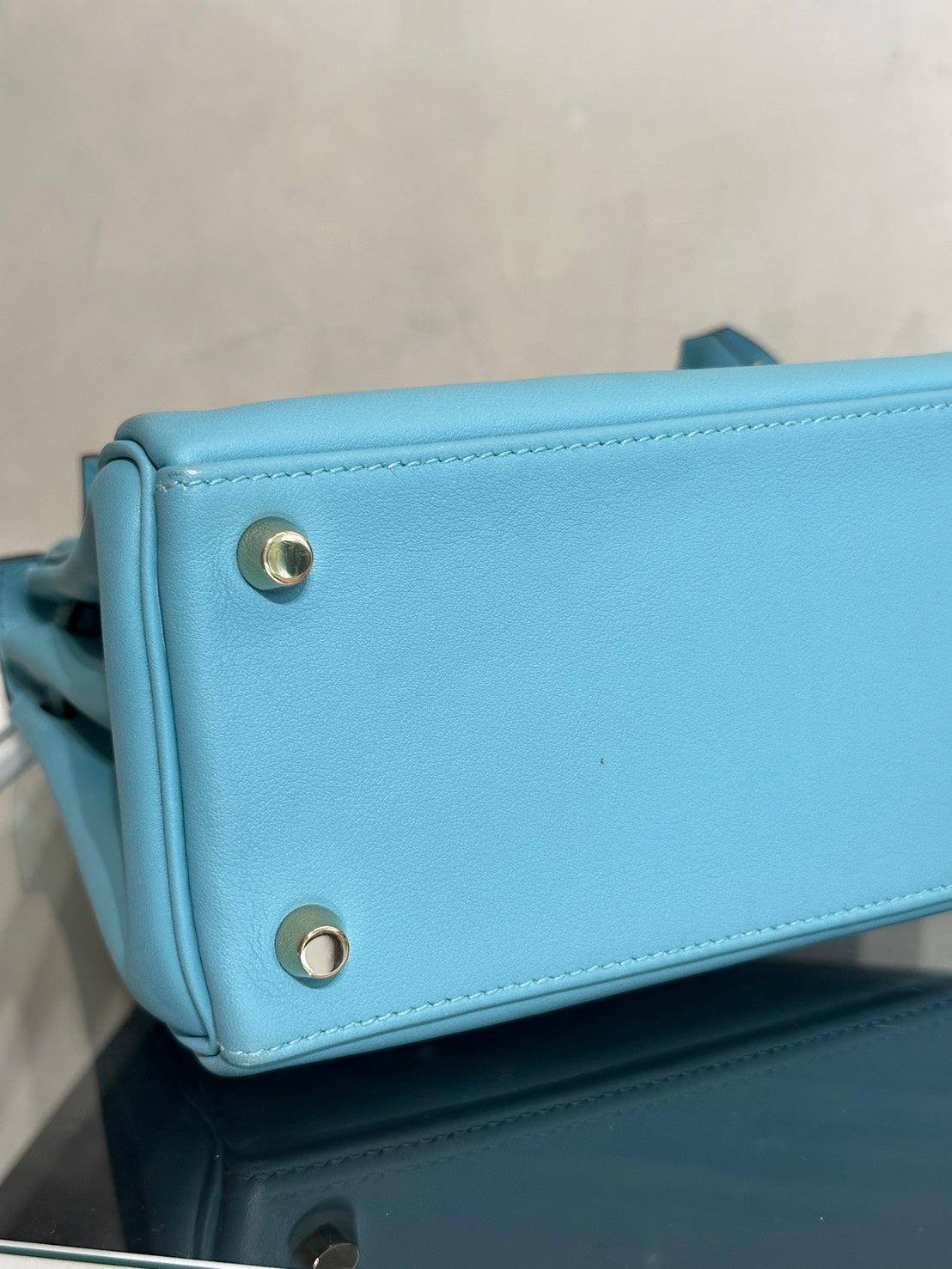 HERMES Kelly 25 - Bleu Atoll 3P 馬卡龍藍金 T