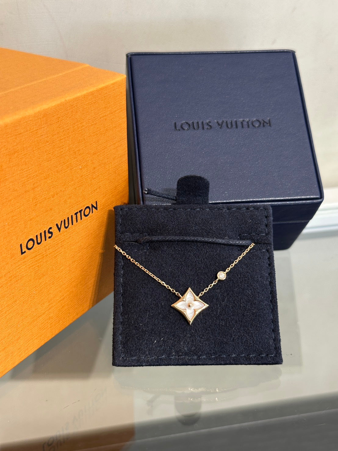LOUIS VUITTON Color Blossom BB Star18K玫瑰金鑽石項鍊 - 0.04carat