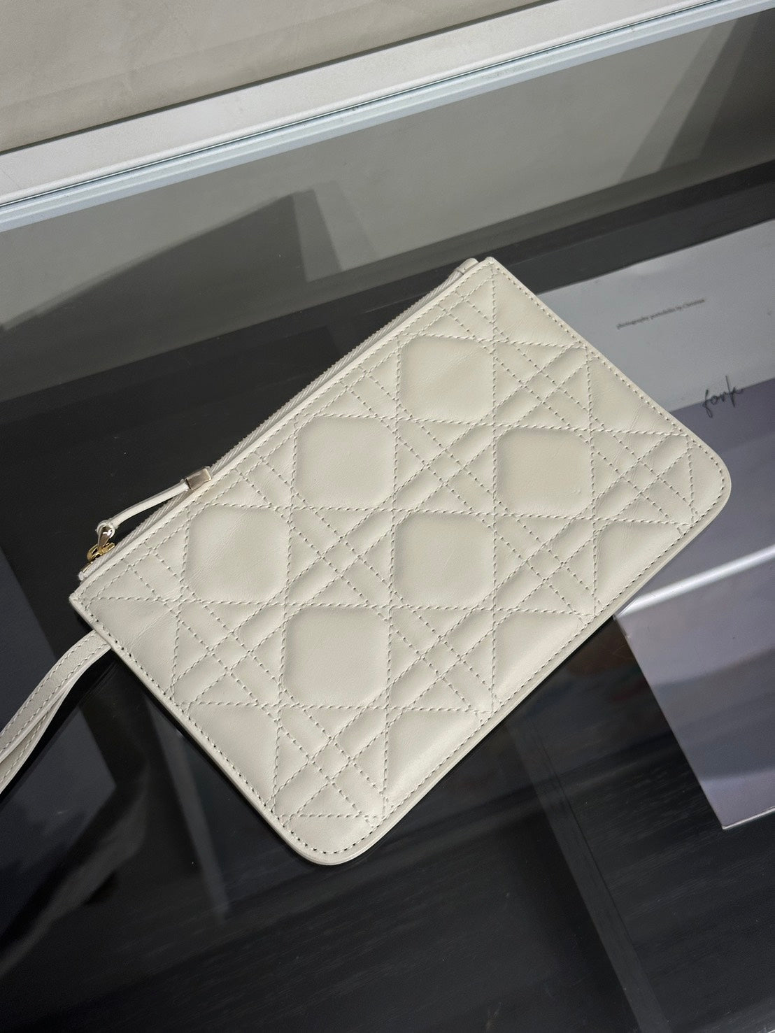 DIOR Toujours小牛皮托特包 - 小號白金