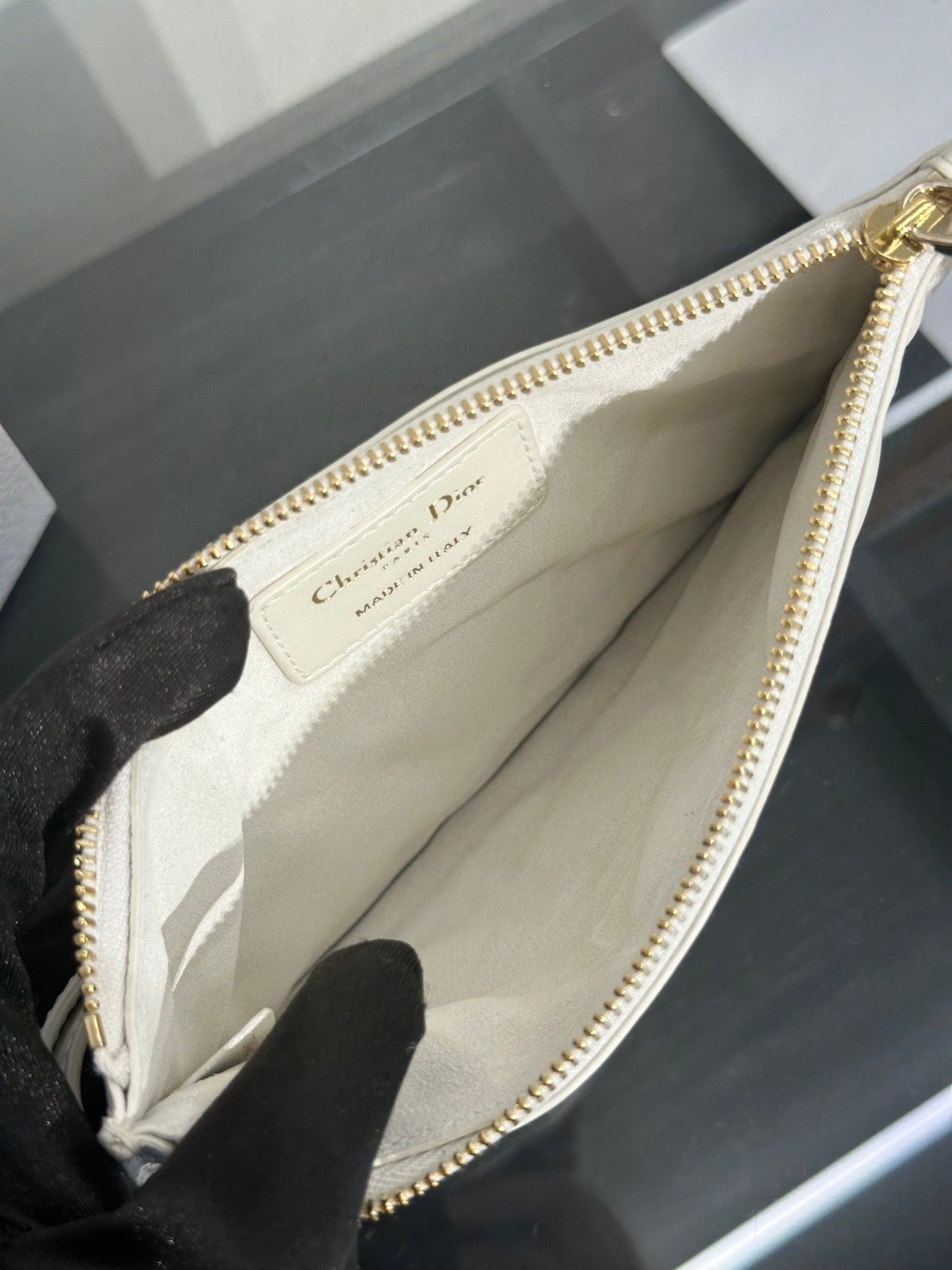 DIOR Toujours小牛皮托特包 - 小號白金