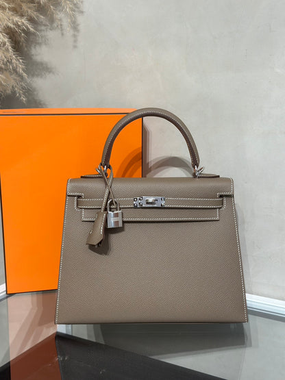HERMES Kelly 25 - Etopue 18 大象灰銀 G