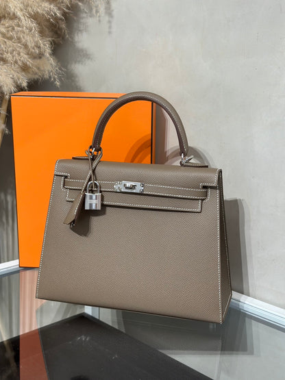 HERMES Kelly 25 - Etopue 18 大象灰銀 G