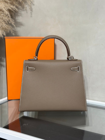 HERMES Kelly 25 - Etopue 18 大象灰銀 G