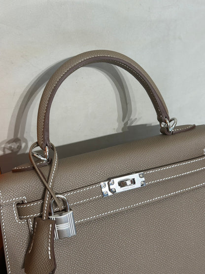 HERMES Kelly 25 - Etopue 18 大象灰銀 G