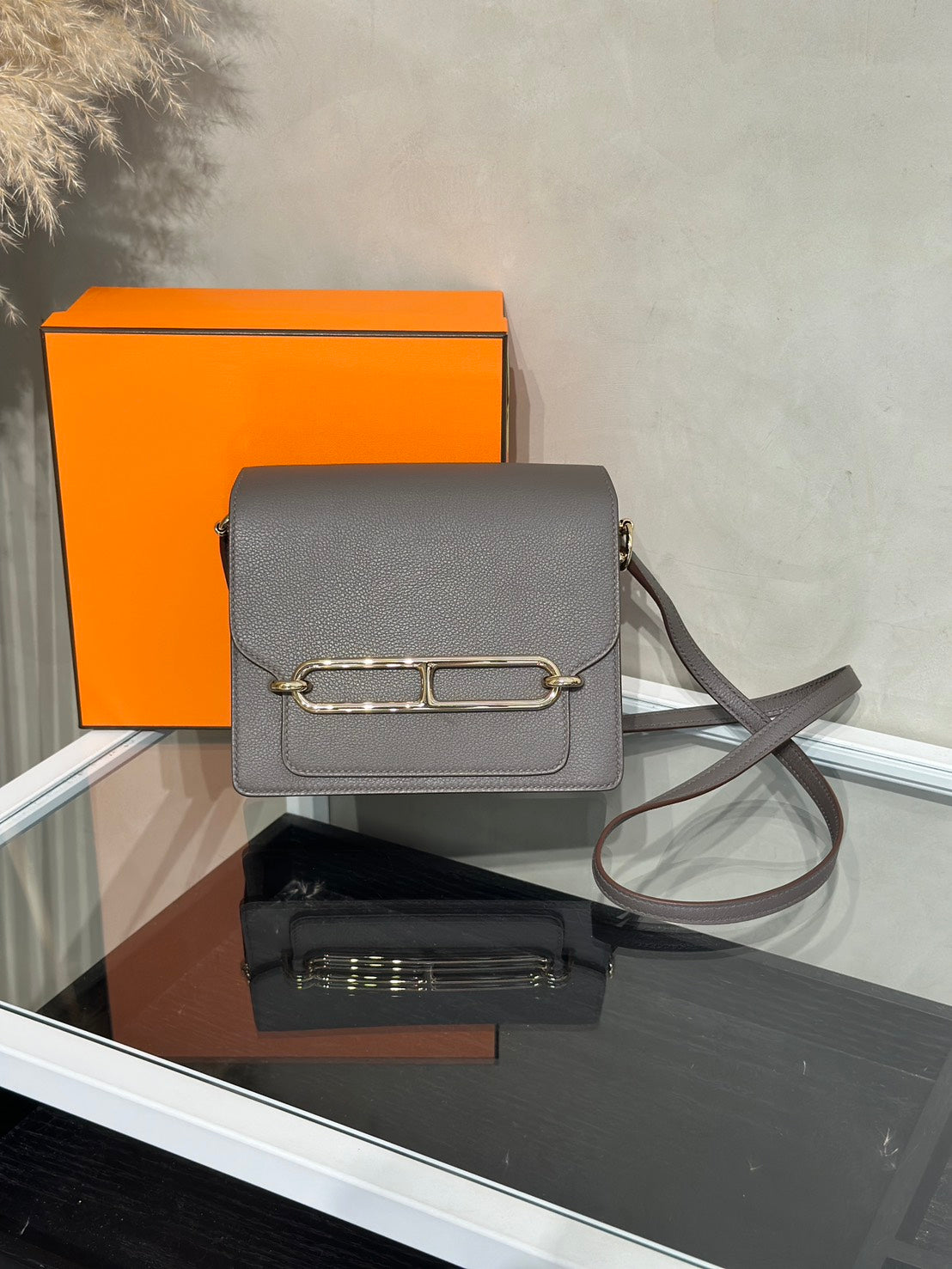 HERMES Mini Roulis - Etain 8F 錫器灰香檳金 Z