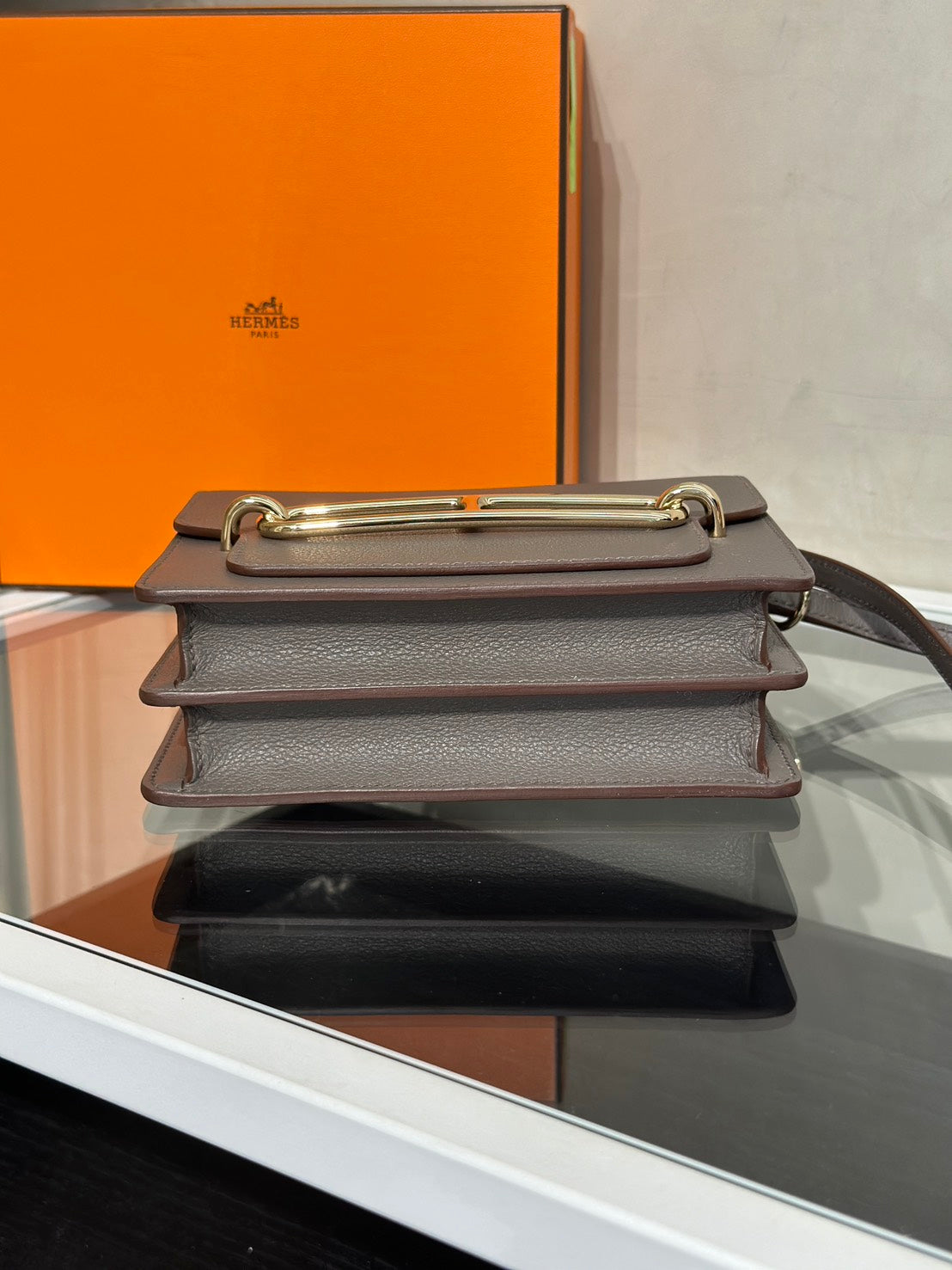 HERMES Mini Roulis - Etain 8F 錫器灰香檳金 Z