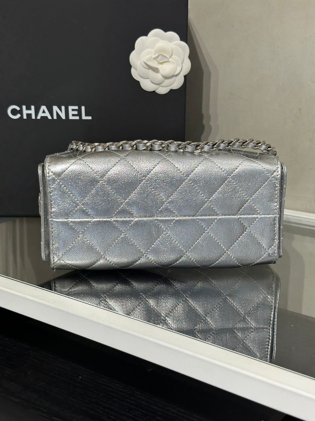 CHANEL 25 Mini Hobo Bag - 銀