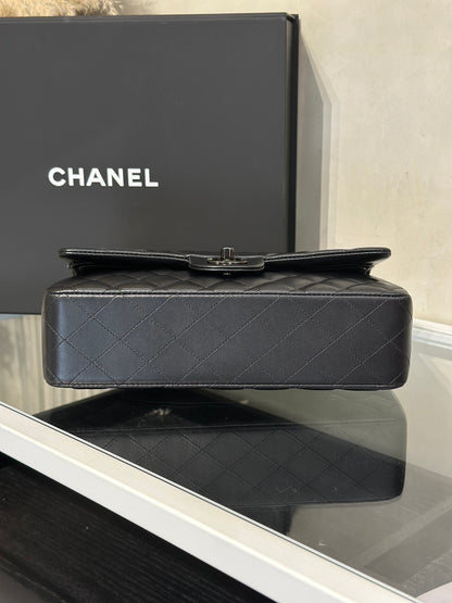 CHANEL 經典口蓋包 CF25 - 羊皮So Black