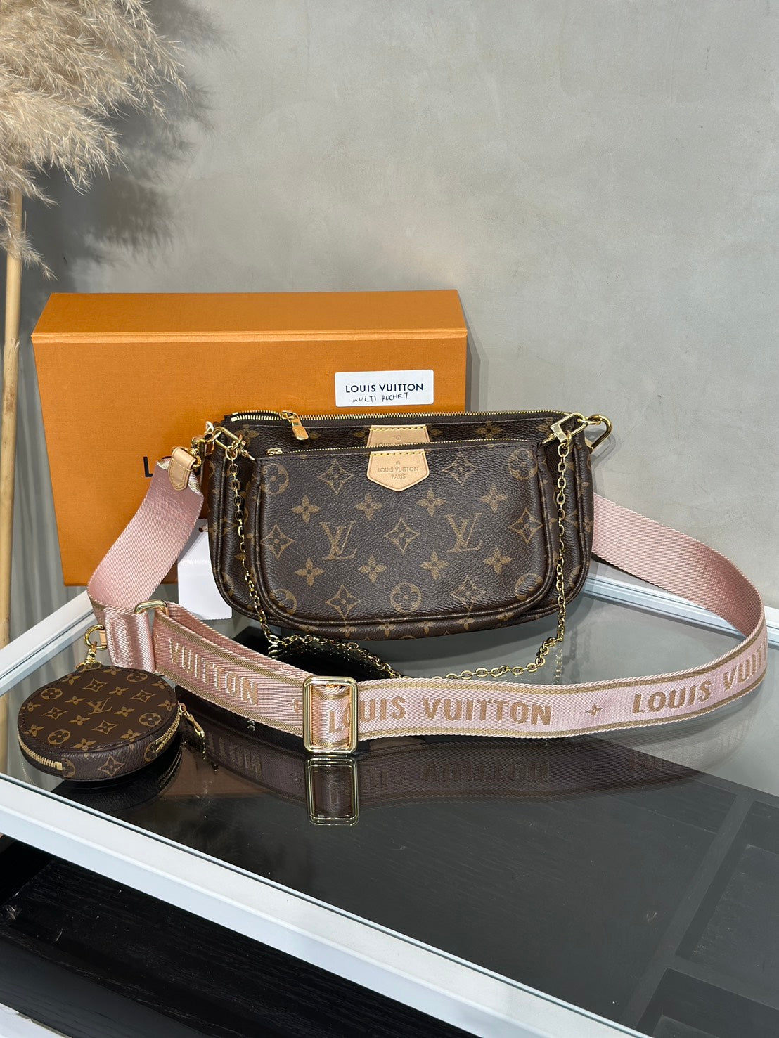 LOUIS VUITTON 五合一麻將包 - 粉
