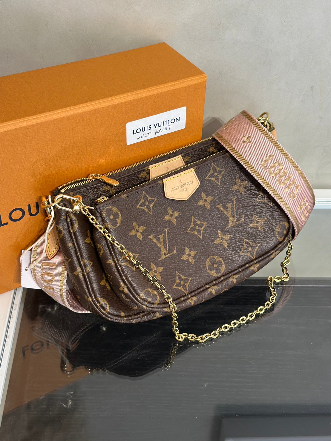 LOUIS VUITTON 五合一麻將包 - 粉
