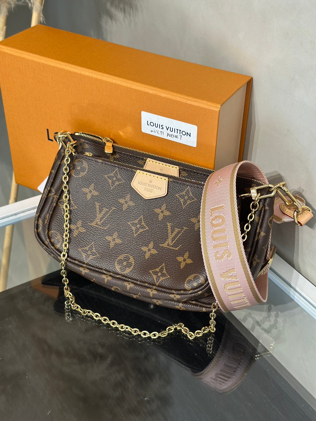 LOUIS VUITTON 五合一麻將包 - 粉