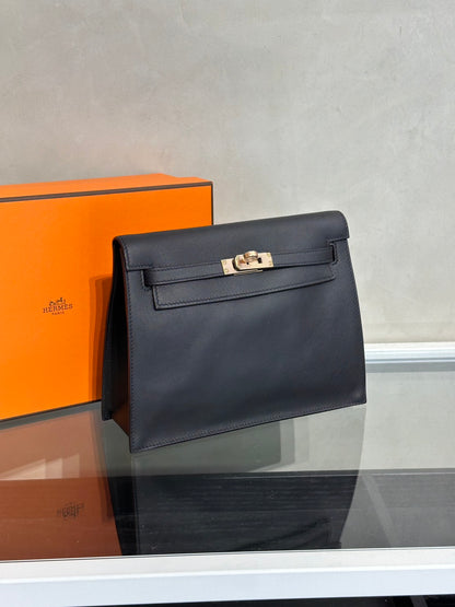HERMES Kelly danse ll - Noir 89 黑玫瑰金 U