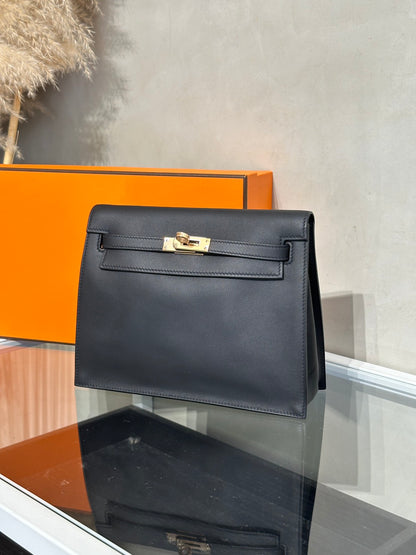 HERMES Kelly danse ll - Noir 89 黑玫瑰金 U