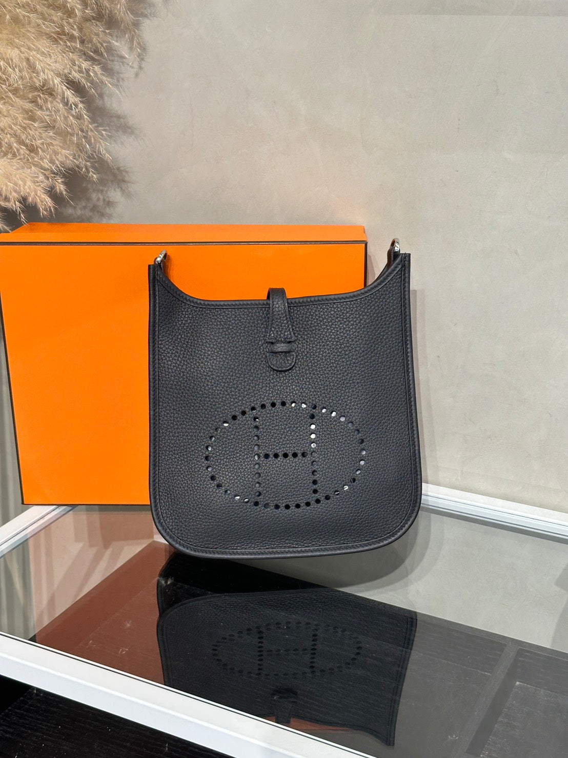 HERMES Evelyne 23 - 黑銀 G