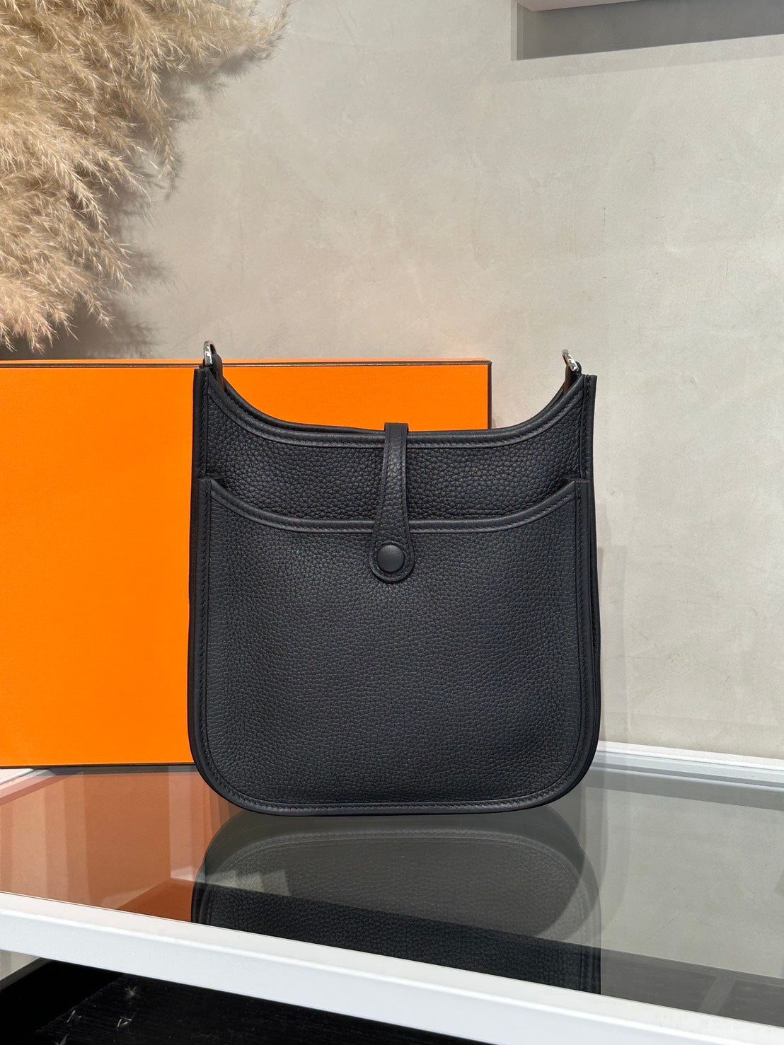 HERMES Evelyne 23 - 黑銀 G