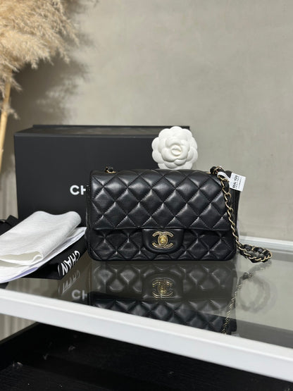 CHANEL 經典口蓋包Mini CF20 - 黑金